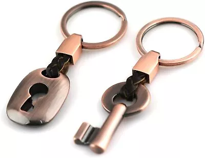 Maycom Creative Fashion Leather Couple Keychain Key Chain Ring Keyring Key Fob • $12.89