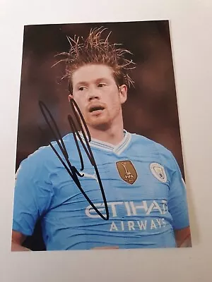 Kevin De Bruyne Manchester City Fc Hand Signed Photo 6  X 4 . • $1.23