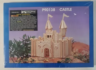 Wooden Model Kit Castle P90138 Building Toy Puzzle Kid Gift • $13.70