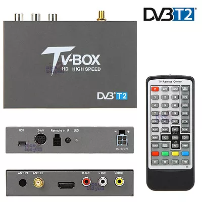 In Car High Speed DVB-T2 DVB-T TV Tuner Freeview Receiver Box H.264 HDMI USB PVR • £95.99