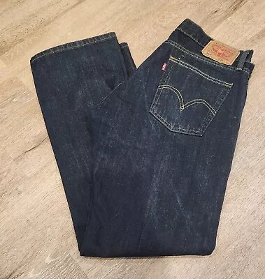 Levi's 514 Slim Straight Dark Wash Denim Jeans Men Size 34 X 30 • $19.95