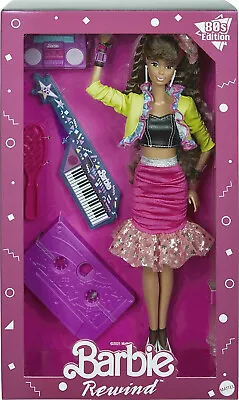 Barbie Rewind 80s Edition Night Out Fashion & Accessories Brunette Doll GTJ88 • $24.99