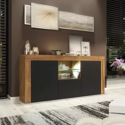 Modern TV Unit 145cm Cabinet TV Stand Matt Doors With Free LED • £159.90