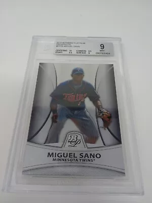 2010 Bowman Platinum Prospects BGS 9 Mint Miguel Sano #PP28 Graded Card • $9.25