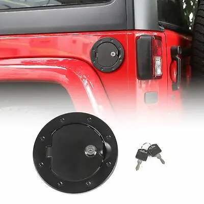 Gas Cap Locking Fuel Filler Door Cover For 2007-17 Jeep Wrangler JK & Unlimited • $18.95