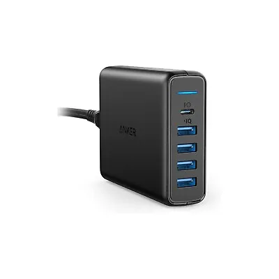 $74.95 • Buy Anker Premium Usb-c + 4 Port Usb 60w Wall Ac Charger 30w Pd Power Delivery A2056