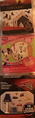 DISNEY WALL Decals- MINNIE- CARS- LION KING- You Choose • $7.95