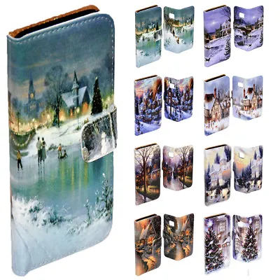 $13.98 • Buy For Sony Xperia Series Snow White Christmas Print Wallet Mobile Phone Case Cover