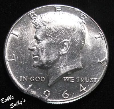 1964 Kennedy Half Dollar ERROR COIN Clipped Planchet UNCIRCULATED Details • $20.76