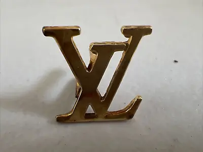 Vintage Louis Vuitton LV Brooch Lapel ONE (1) Pre-Owned-Use GOLD/YELLOW COLOR • $39.99
