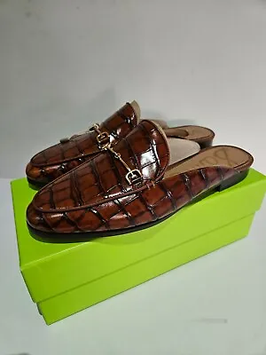 Sam Edelman Linnie Brown Croc PTLEA Loafers Brand New UK 6 And UK 6.5 • £55