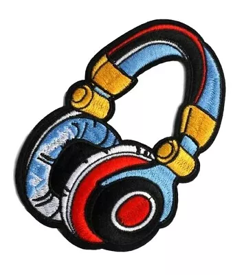 £2.75 • Buy DJ Headphones Patch Vinyl Record Embroidered Iron Sew On Motif Hip Hop 13 X 8cm