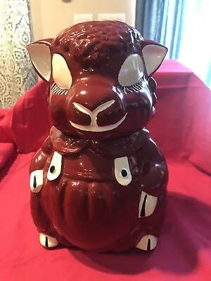 Vintage American Bisque A.B. CO. Pottery Lamb / Sheep Jar 1940s/50s • $9.95