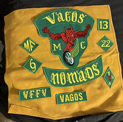 $49.75 • Buy The Infamous Vagos Motorcycle Club -complete  (9) Patch Set- New-usa Shipped
