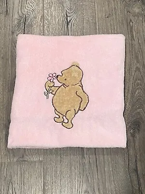 Classic Winnie The Pooh Baby Blanket Disney Smelling Pink Flower Fur Ear EUC VTG • $28