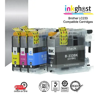 Inkghost LC231 LC233 Ink Cartridge For Brother Printer DCP-J4120DW MFC-J4620 DW • $12.25