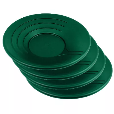 4 Pack 14  Inch Riffled Green Gold Panning Pan Mining Dredging Sluice Tool • $31.57