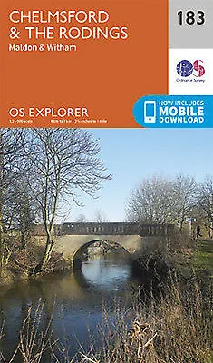 Chelmsford And The Rodings 183 Explorer Map Ordnance Survey With Digital • £9.99