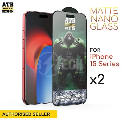 $13.95 • Buy 2x Ceramic Matte Nano Glass Screen Protector For IPhone 15 14 13 Pro Max Plus