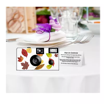 5 Autumn Leaves Single Use Disposable Cameras Wedding Camera KODAK Film (F53369) • $83.45