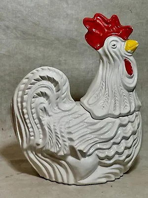 Vintage 1960s Retro Rooster Cookie Jar By McCoy Pottery Chicken #258 MCM Kitchen • $75