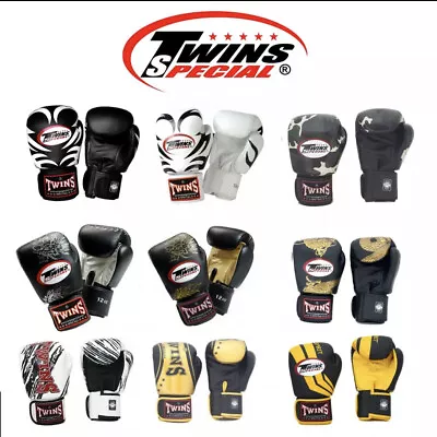 Twins Special Fanncy Muay Thai Boxing Gloves Training Sparring Quality Leather • $134.99