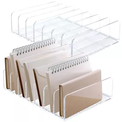 Acrylic Mail Holder2 Pcs Acrylic Letter Organizer7 Compartments Mail  • $20.23