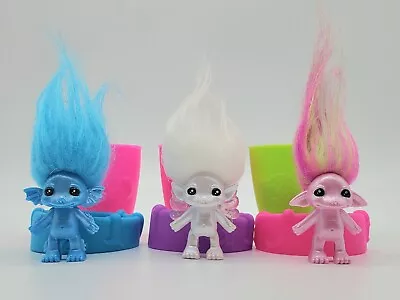 The Zelfs Blind Pots Mini Troll Dolls Lot Of 3 Pearly Figures • $11.95