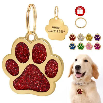 £0.99 • Buy Personalised Dog ID Name Tags, Dog ID Tags, Engraved Dog ID Tags, Dog Name Tags,