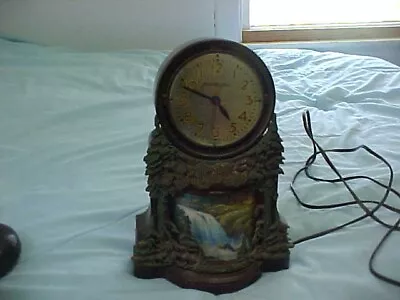 Vintage 1950's Master Crafters Waterfall Clock With Light And Motion Works • $29.99