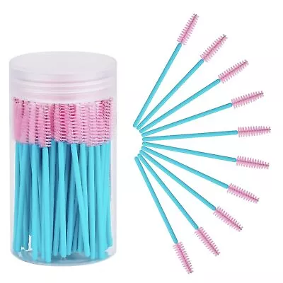100pcs Disposable Mascara Brushes Wands With Container Eyelash Brushes • $9.99