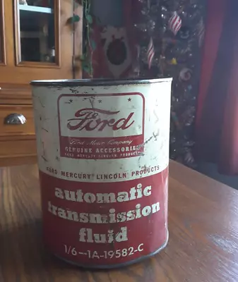 Vintage Ford Automatic Transmission Fluid Oil Advertising Can Auto Gas Motor Oil • $50