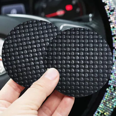 Black Car Interior Cup Holder Anti Slip Insert Coasters Pad Cup Mat Accessories • $3.51