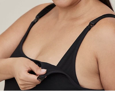 $10 • Buy Torrid Black Maternity Nursing Bra Tank Top Size Large 10/12