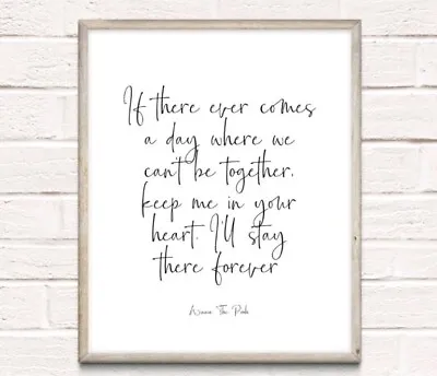 £4.84 • Buy Winnie The Pooh Typography Print Poster Unframed Quote Home Family Nursery