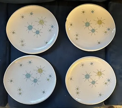 Franciscan Atomic Starburst Mid-Century Modern Dinner Plates 10 1/4  - Set Of 4 • $145