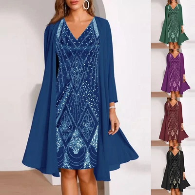 $35.59 • Buy Plus Size Womens Formal Elegant Mini Dress Ladies Evening Cocktail Party Gown