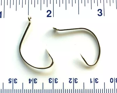 100 GT 2X Nickel Wide Gap Hollow Point Kahle Fish Hooks Size 6 - Kahle Hooks • $10.49