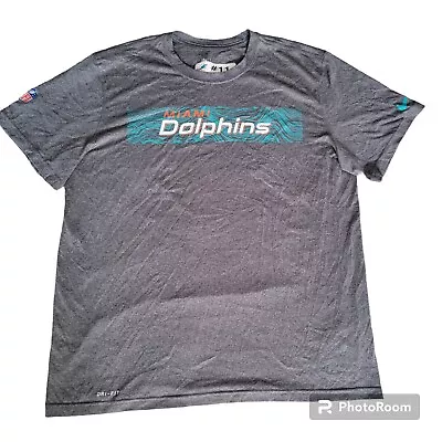 Miami Dolphins Nike Dri Fit Shirt Grey Size XL Men Heather Charcoal #11 • $28