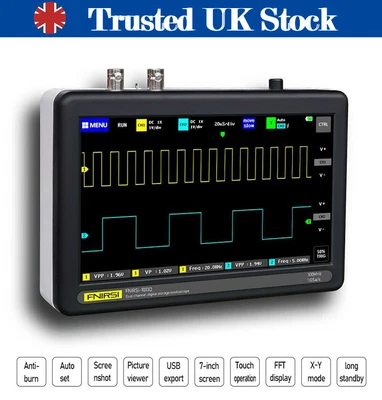 £158.99 • Buy 1013D Handheld Mini 7  Touch Panel 2CH Digital Oscilloscope 100MHz Bandwidth 1GS