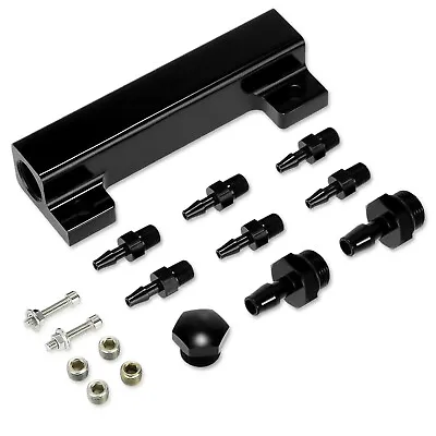 Aluminum Alloy Vacuum Manifold Kits 6 Port 1/8 NPT Turbo Boost Block Black • $18.95