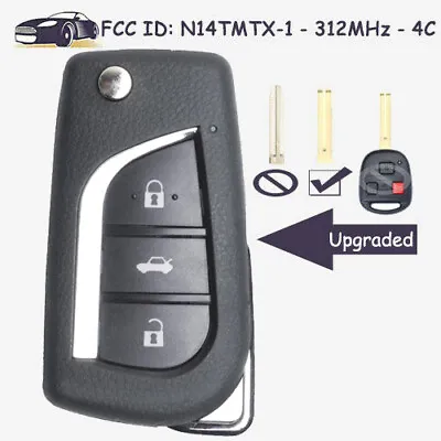 Upgraded Flip Remote Key Fob N14TMTX-1 For 1999 2000 2001 2002 2003 Lexus RX300 • $18.39