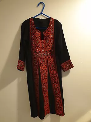 Embroidered Girl Kids  3 Y Years Traditional Dress Thob Abaya Palestine • £15