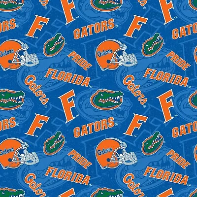 University Of Florida Gators Cotton Fabric Tone On Tone Print-By The Yard • $17.99