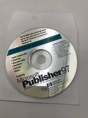 Microsoft Publisher 97  Vintage PC Software Serial Manual CDs • $17.90