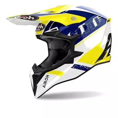 Airoh Wraaap Feel Yellow Blue Offroad Helmet - New! Fast Shipping! • $150.43