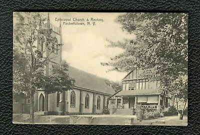 NJ Postcard View Of Episcopal Church & Rectory - Hackettstown New Jersey 1911 • $19.99