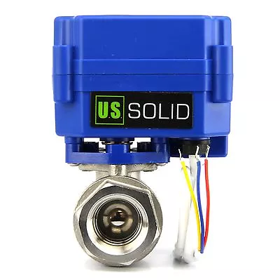 U.S. Solid 1/2  NPT Motorized Ball Valve 9V 12V 24V AC/DC 3-Wire SS304 • $37.49