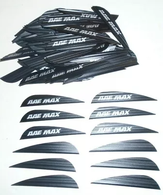 100 AAE Max Stealth 2.7  BLACK Vanes Arizona Archery Equip Arrow Fletching • $15.99