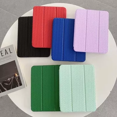 For IPhone IPad Mini Pure Color Simple Weave Tablet Cases • $16.09